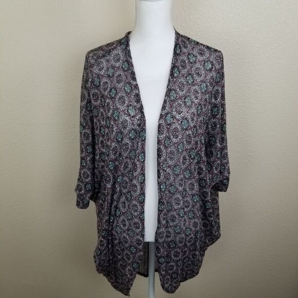 Painted Threads Wine Aztec Open Cardigan Small (2403) - Picture 1 of 6